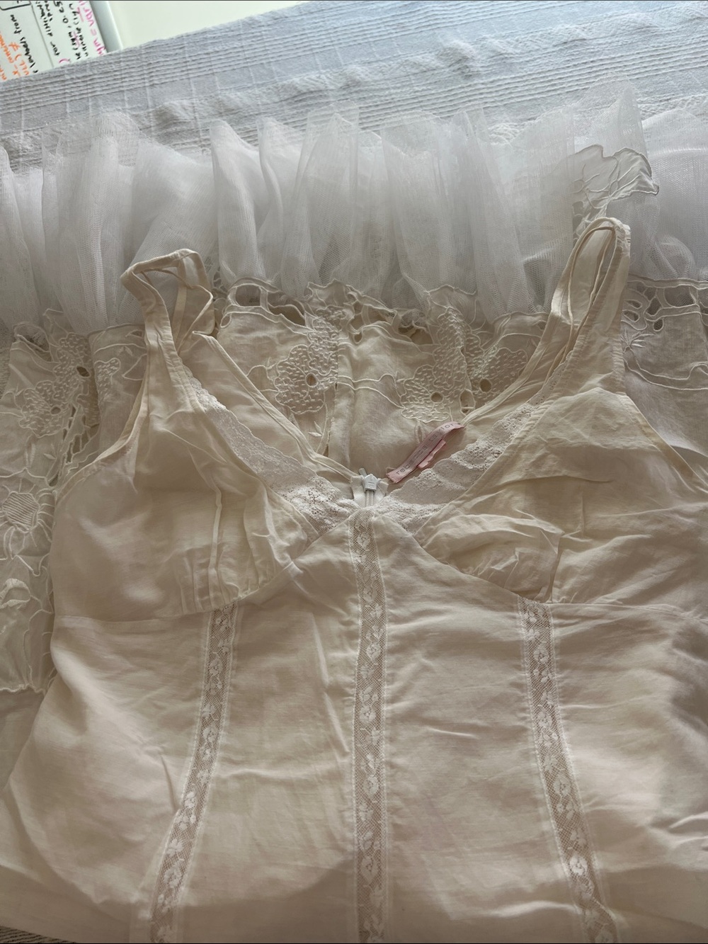 Rebecca Taylor Cream Lace Tiered Maxi Skirt - Picture 9 of 9